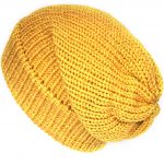The Mustard yellow slouchy beanie, handmade with soft chunky acrylic yarn
