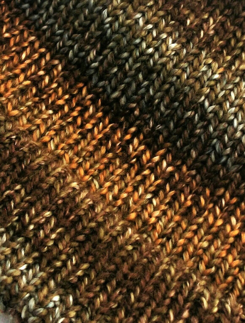 The Coyote fisherman beanie, brown knitted hat, handmade with soft acrylic yarn - Image 3