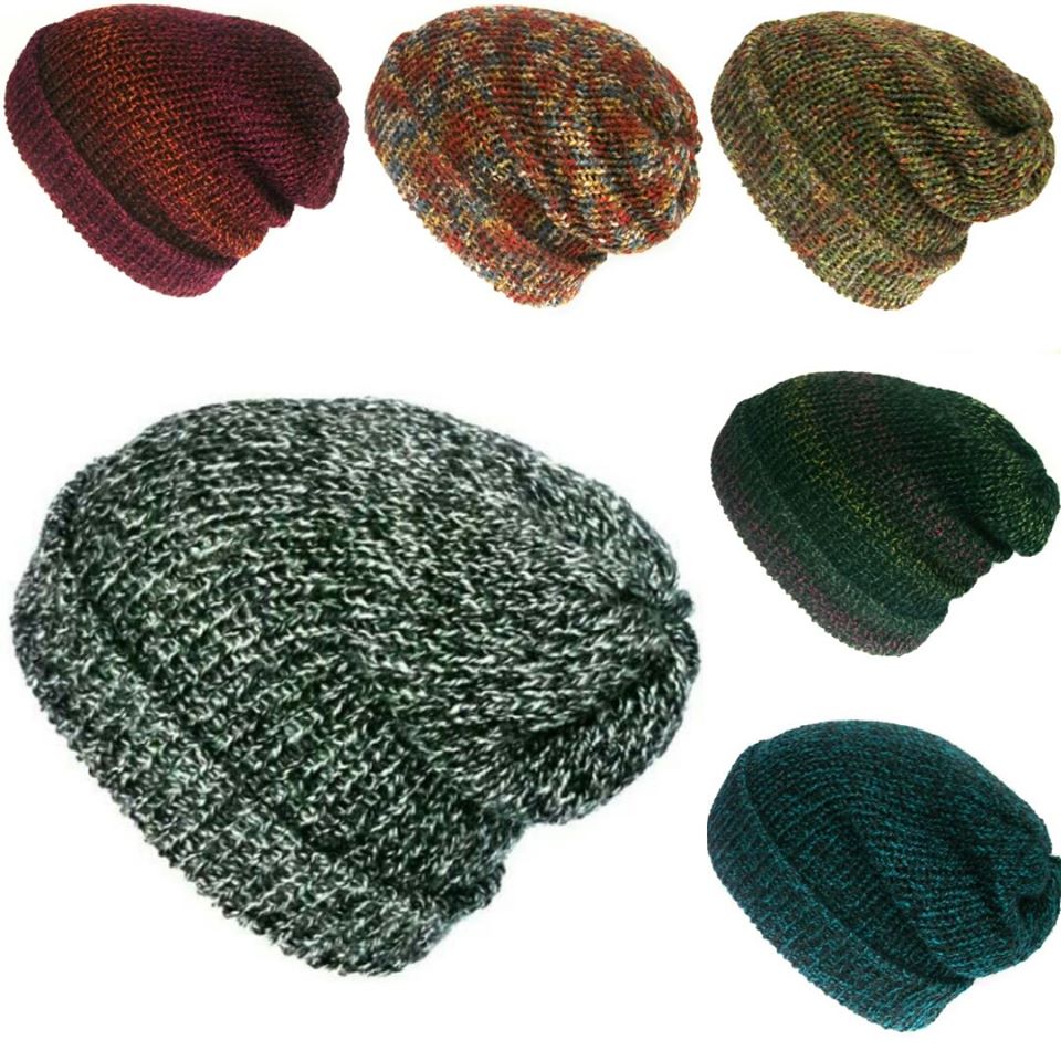 The Green grunge beanie hat, slouchy hat or turn-up beanie, handmade with soft acrylic yarn - Image 6