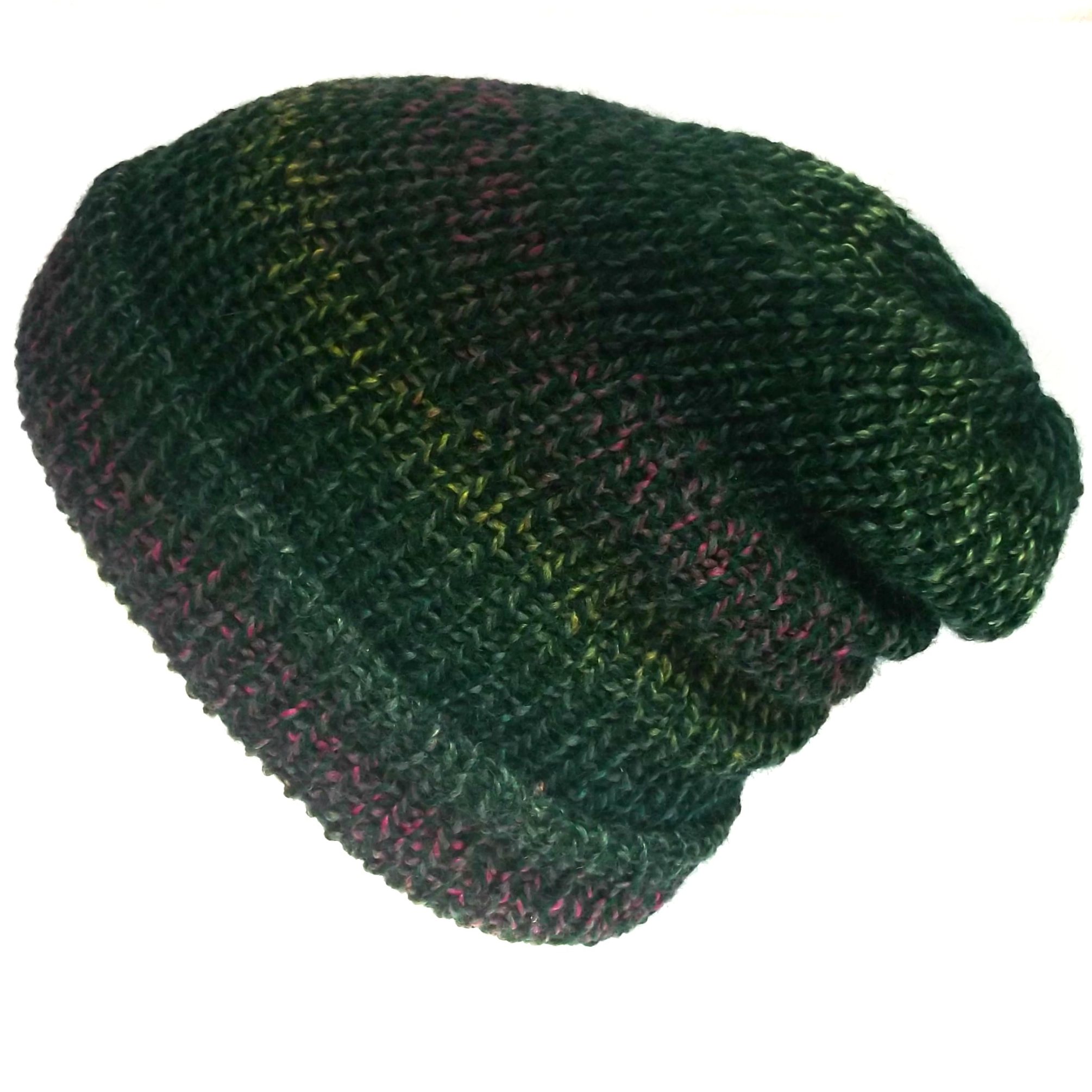 green grunge beanie