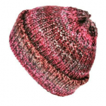 Pink beanie hat, fisherman beanie, handmade with soft acrylic yarn