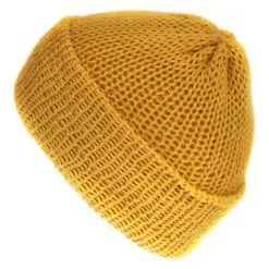 yellow cotton beanie, Unisex, Handmade in Scotland – Lelsloom