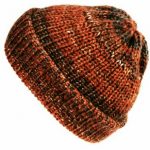 The Burnt Orange fisherman beanie, trawler hat, handmade with soft acrylic yarn
