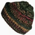 The Miro fisherman beanie, multi-coloured unisex hat, handmade with soft acrylic yarn