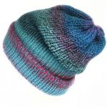 The Azura blue chunky slouchy beanie