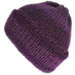 The Amethyst fisherman beanie, purple gender-neutral hat, handmade with soft acrylic yarn