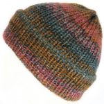 The Pink and orange fisherman beanie, gender-neutral hat, handmade with soft acrylic yarn