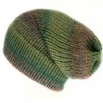 The Meadow green chunky slouchy beanie, handmade with soft acrylic yarn