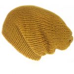 The Mustard yellow recycled yarn beanie