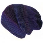 The Blueberry purple chunky slouchy beanie