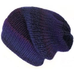 blueberry purples louchy beanie, slouchy Style, Unisex, Handmade in Scotland – Lelsloom