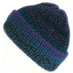 The Indigo and green fisherman beanie
