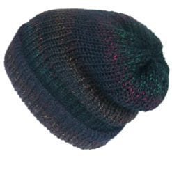 Blue grunge beanie, unisex, Handmade in Edinburgh Scotland – Lelsloom